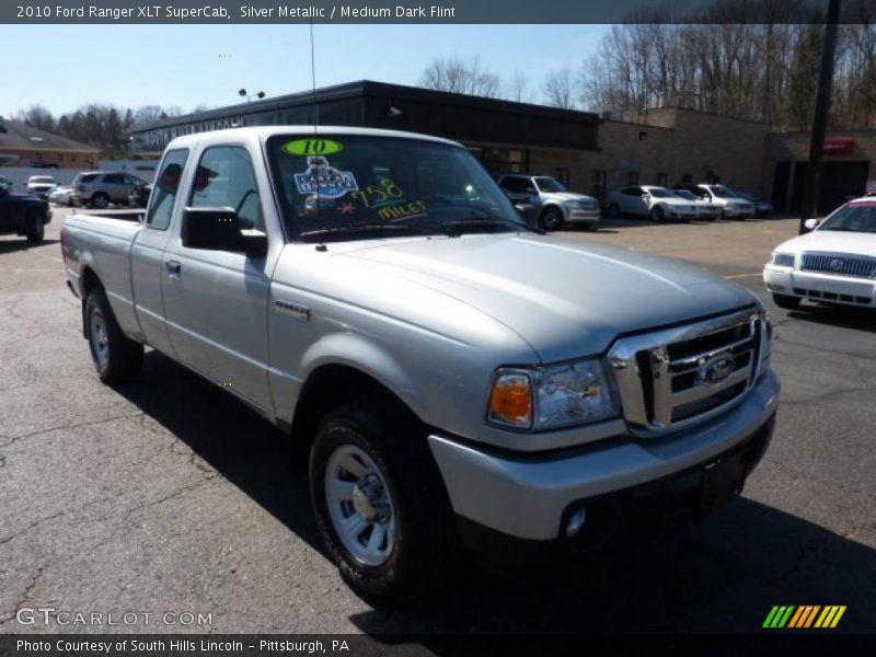 Silver Metallic / Medium Dark Flint 2010 Ford Ranger XLT SuperCab