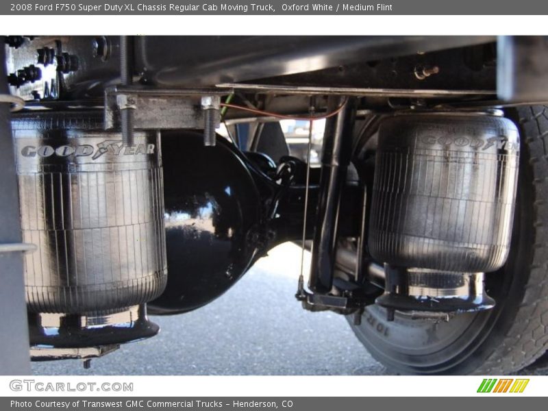 Oxford White / Medium Flint 2008 Ford F750 Super Duty XL Chassis Regular Cab Moving Truck