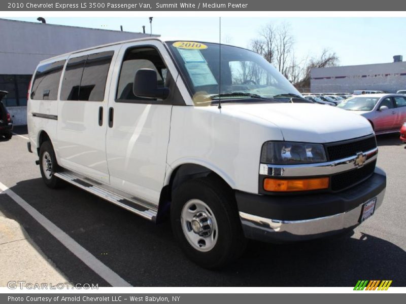Summit White / Medium Pewter 2010 Chevrolet Express LS 3500 Passenger Van