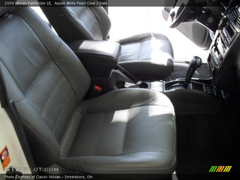 Aspen White Pearl Glow / Slate 2000 Nissan Pathfinder LE
