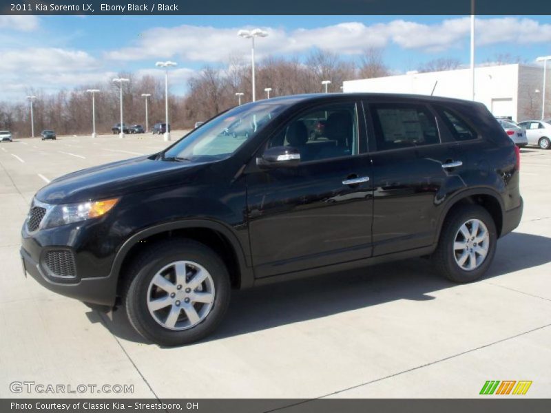 Ebony Black / Black 2011 Kia Sorento LX