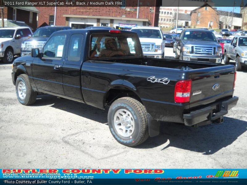 Black / Medium Dark Flint 2011 Ford Ranger XLT SuperCab 4x4