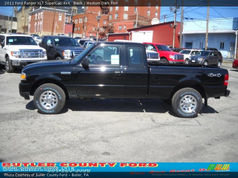 Black / Medium Dark Flint 2011 Ford Ranger XLT SuperCab 4x4