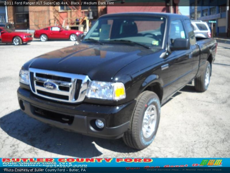 Black / Medium Dark Flint 2011 Ford Ranger XLT SuperCab 4x4