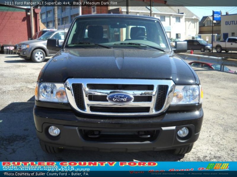 Black / Medium Dark Flint 2011 Ford Ranger XLT SuperCab 4x4