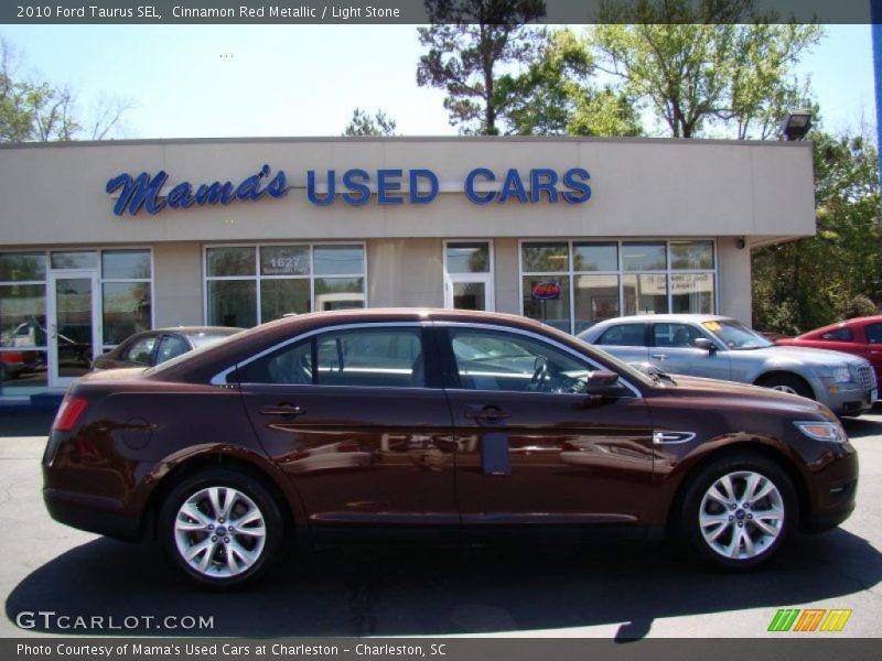 Cinnamon Red Metallic / Light Stone 2010 Ford Taurus SEL