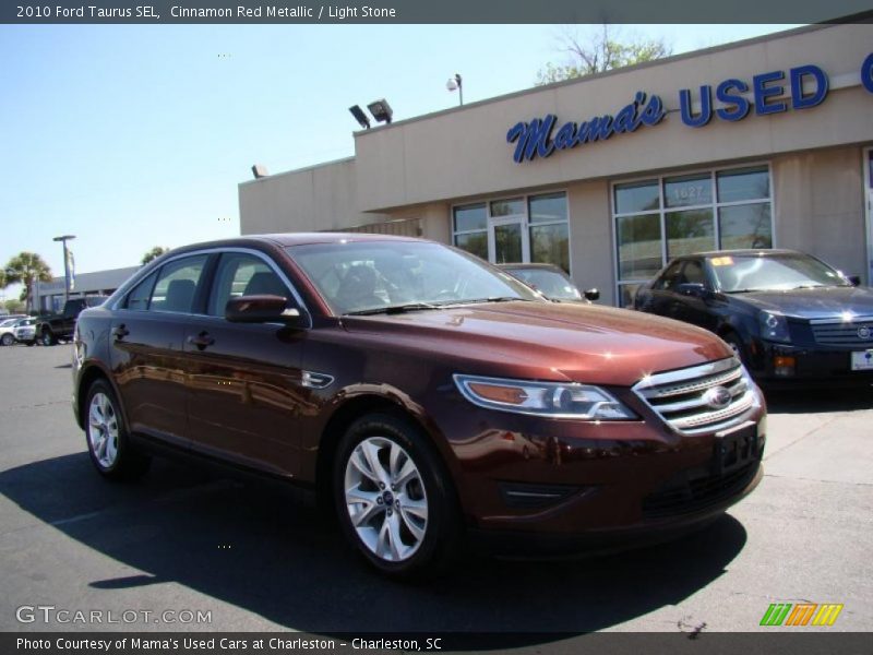 Cinnamon Red Metallic / Light Stone 2010 Ford Taurus SEL