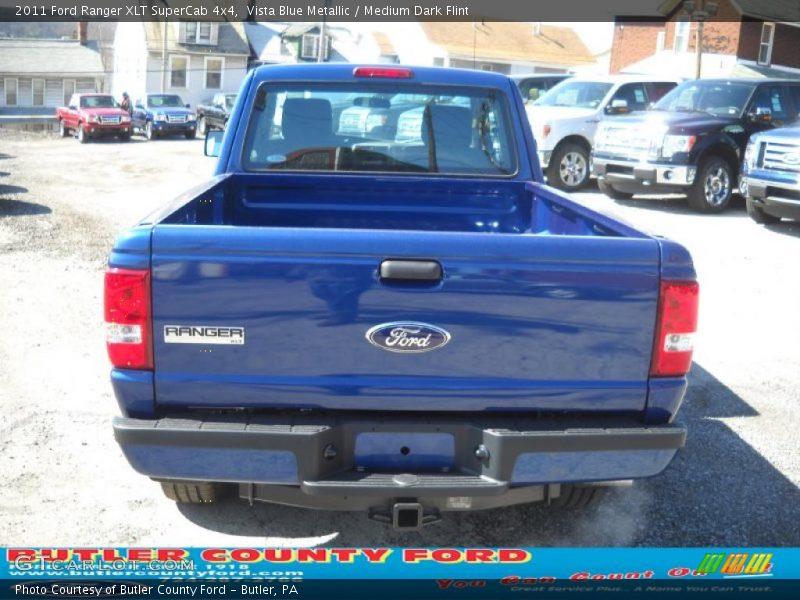 Vista Blue Metallic / Medium Dark Flint 2011 Ford Ranger XLT SuperCab 4x4