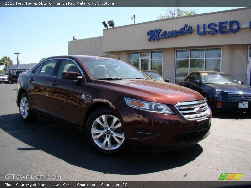 Cinnamon Red Metallic / Light Stone 2010 Ford Taurus SEL