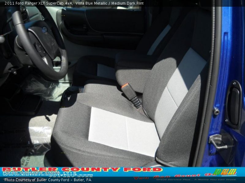 Vista Blue Metallic / Medium Dark Flint 2011 Ford Ranger XLT SuperCab 4x4