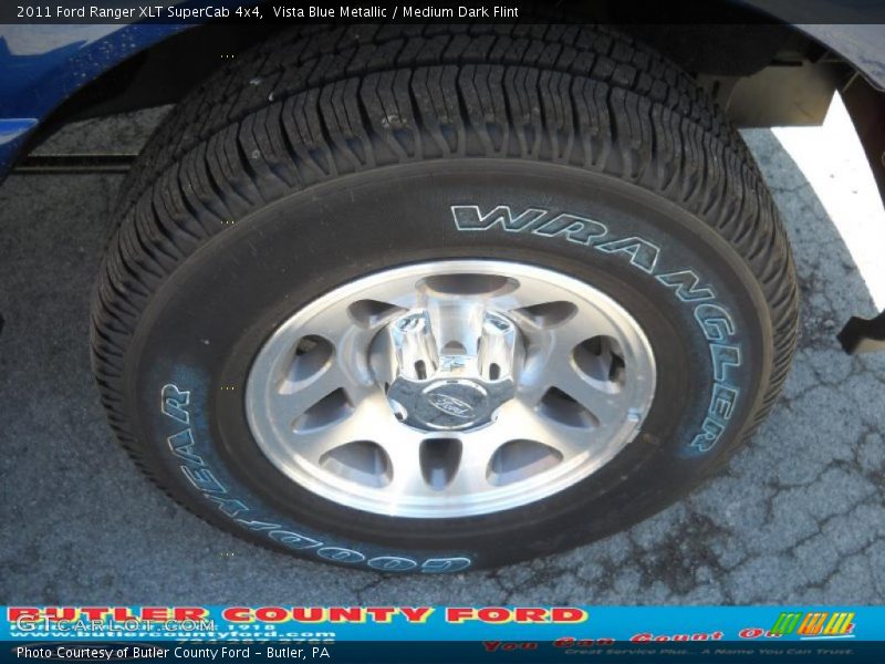 Vista Blue Metallic / Medium Dark Flint 2011 Ford Ranger XLT SuperCab 4x4