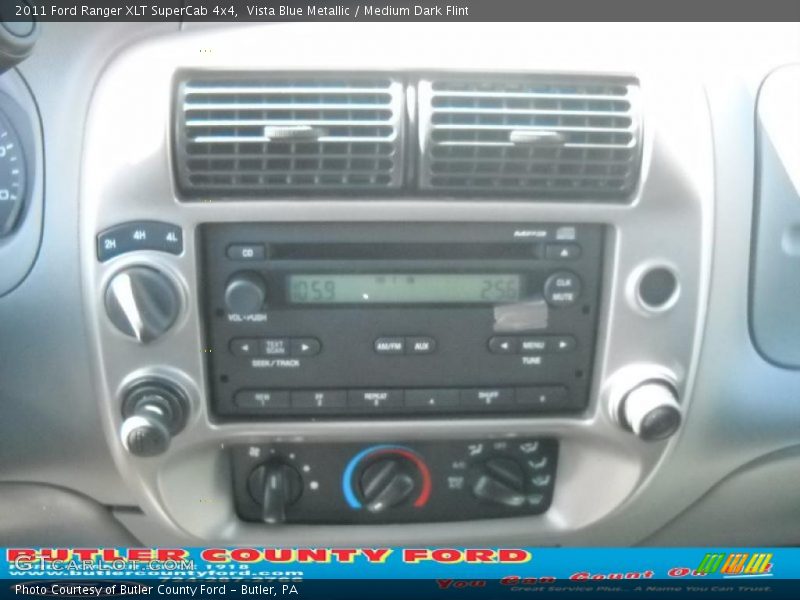 Vista Blue Metallic / Medium Dark Flint 2011 Ford Ranger XLT SuperCab 4x4