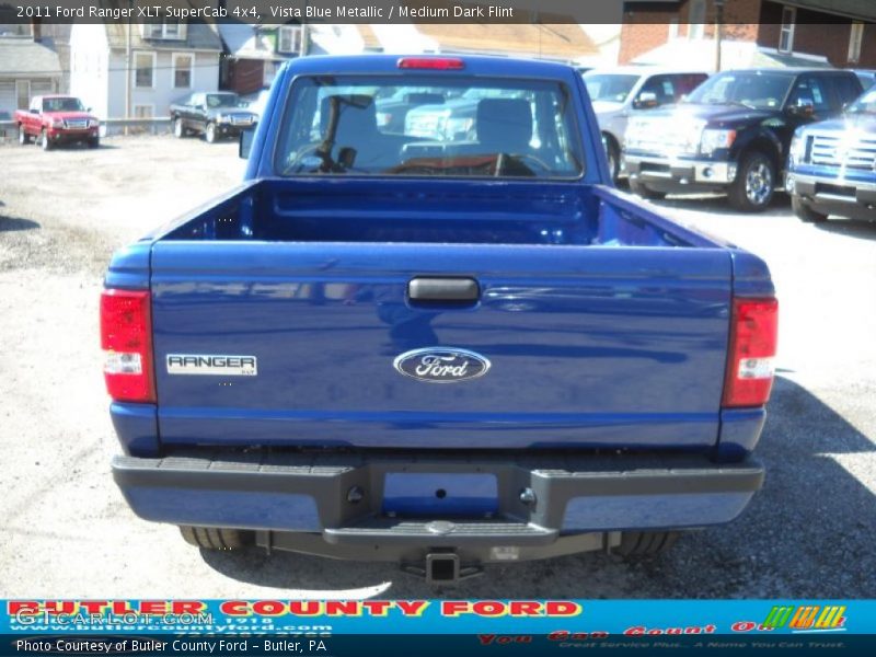 Vista Blue Metallic / Medium Dark Flint 2011 Ford Ranger XLT SuperCab 4x4