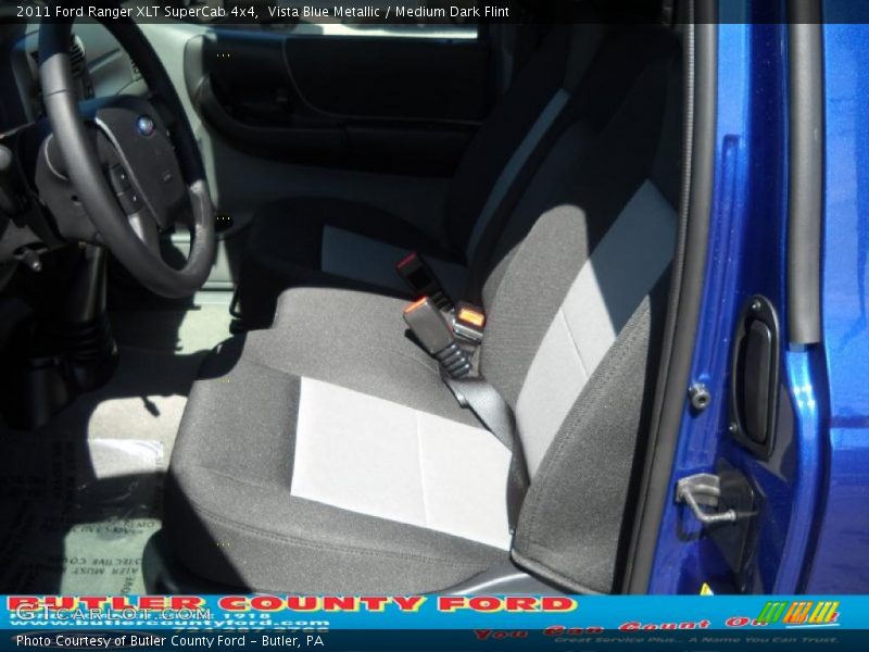 Vista Blue Metallic / Medium Dark Flint 2011 Ford Ranger XLT SuperCab 4x4