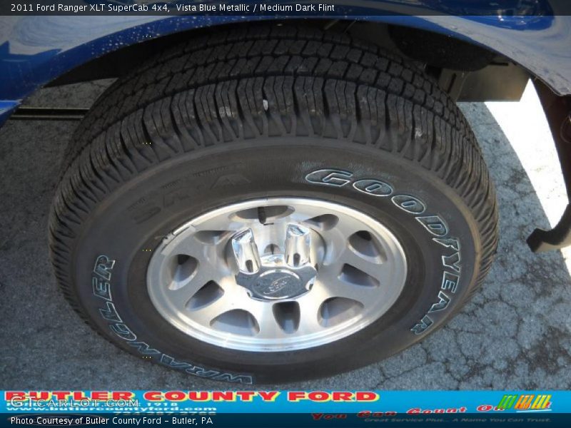 Vista Blue Metallic / Medium Dark Flint 2011 Ford Ranger XLT SuperCab 4x4