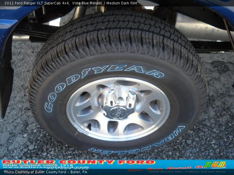 Vista Blue Metallic / Medium Dark Flint 2011 Ford Ranger XLT SuperCab 4x4
