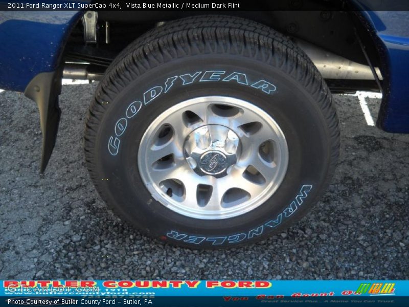 Vista Blue Metallic / Medium Dark Flint 2011 Ford Ranger XLT SuperCab 4x4