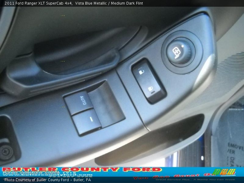 Vista Blue Metallic / Medium Dark Flint 2011 Ford Ranger XLT SuperCab 4x4