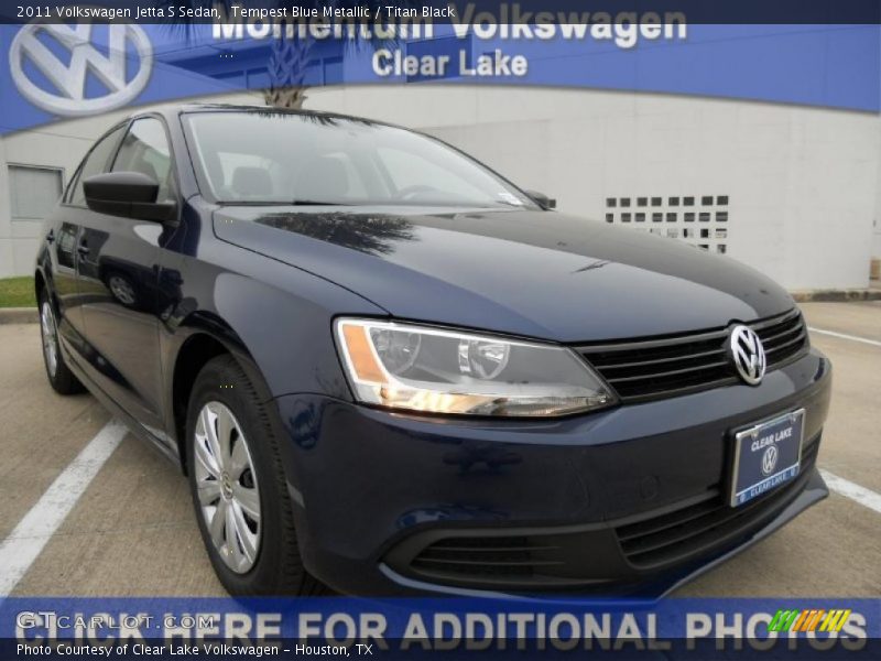 Tempest Blue Metallic / Titan Black 2011 Volkswagen Jetta S Sedan