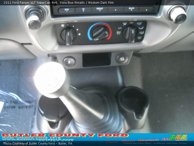 Vista Blue Metallic / Medium Dark Flint 2011 Ford Ranger XLT SuperCab 4x4