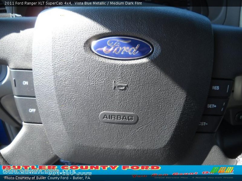 Vista Blue Metallic / Medium Dark Flint 2011 Ford Ranger XLT SuperCab 4x4