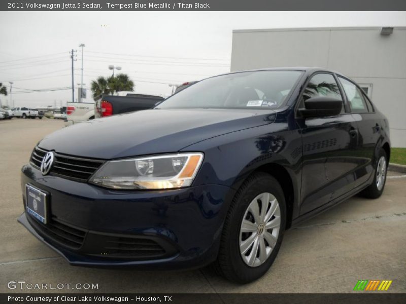 Tempest Blue Metallic / Titan Black 2011 Volkswagen Jetta S Sedan