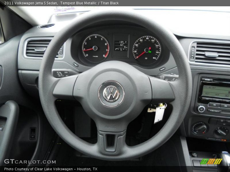 Tempest Blue Metallic / Titan Black 2011 Volkswagen Jetta S Sedan
