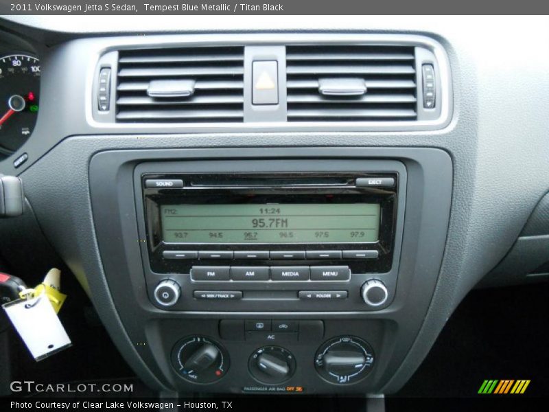 Tempest Blue Metallic / Titan Black 2011 Volkswagen Jetta S Sedan