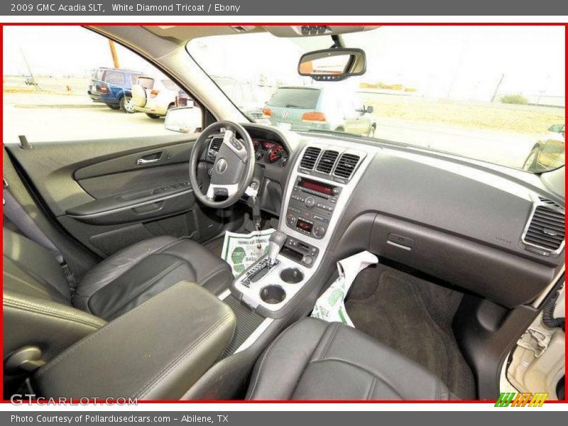 White Diamond Tricoat / Ebony 2009 GMC Acadia SLT