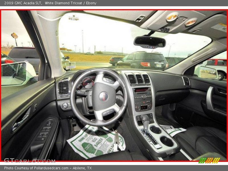 White Diamond Tricoat / Ebony 2009 GMC Acadia SLT