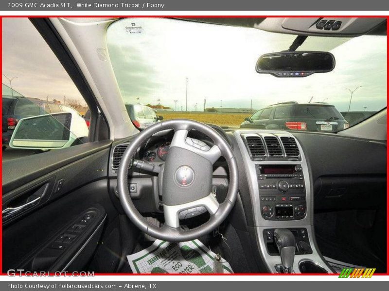 White Diamond Tricoat / Ebony 2009 GMC Acadia SLT