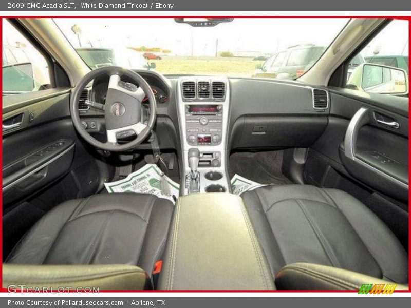 White Diamond Tricoat / Ebony 2009 GMC Acadia SLT