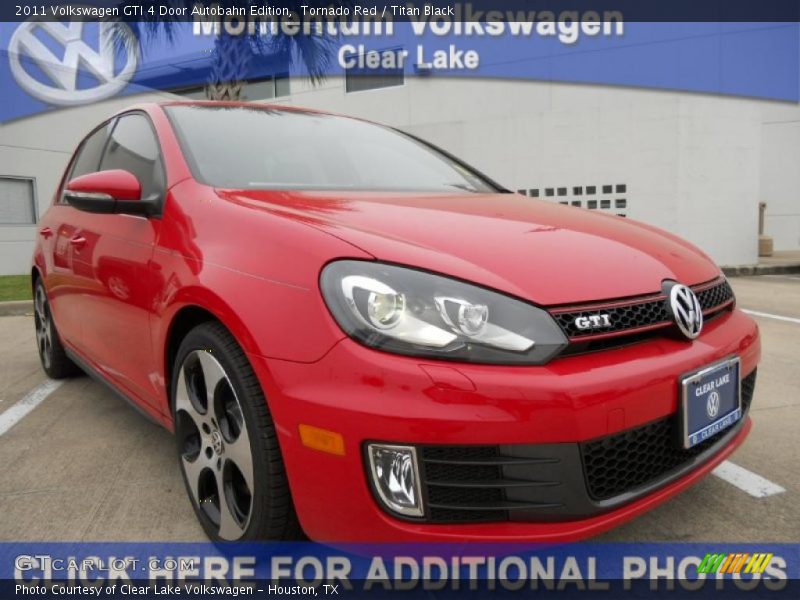 Tornado Red / Titan Black 2011 Volkswagen GTI 4 Door Autobahn Edition