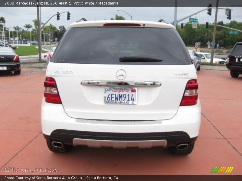 Arctic White / Macadamia 2008 Mercedes-Benz ML 350 4Matic