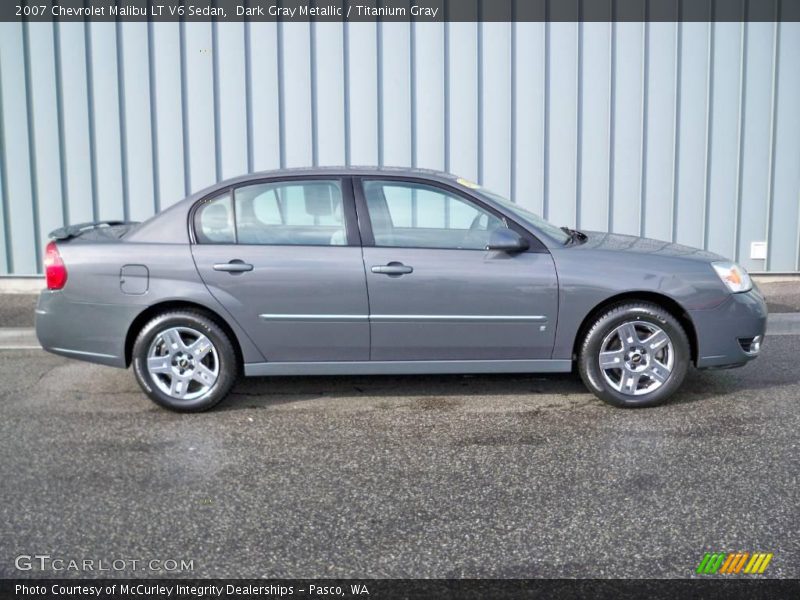 Dark Gray Metallic / Titanium Gray 2007 Chevrolet Malibu LT V6 Sedan