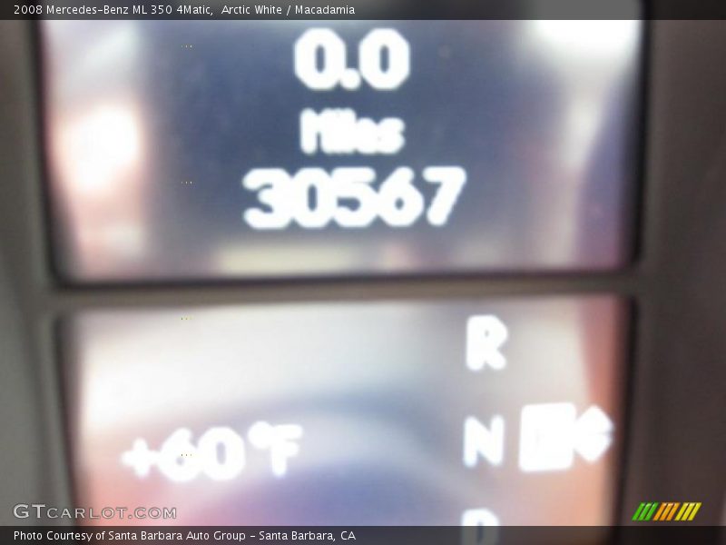 Arctic White / Macadamia 2008 Mercedes-Benz ML 350 4Matic