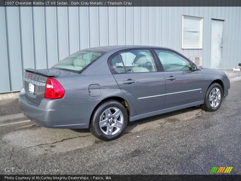 Dark Gray Metallic / Titanium Gray 2007 Chevrolet Malibu LT V6 Sedan