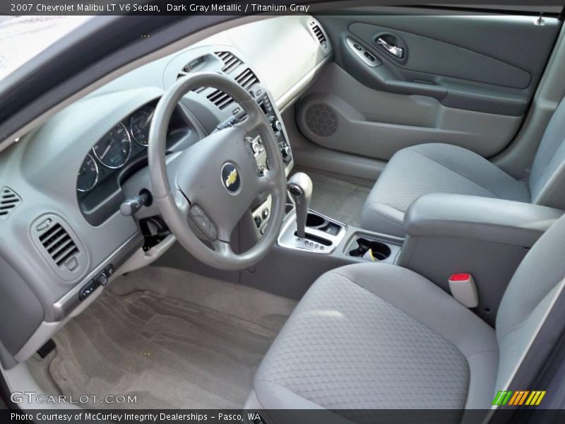 Dark Gray Metallic / Titanium Gray 2007 Chevrolet Malibu LT V6 Sedan