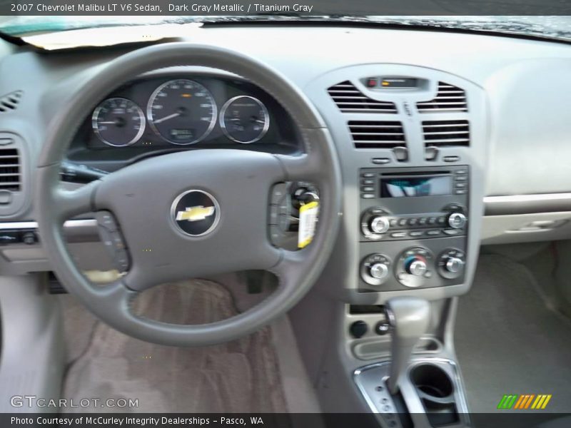 Dark Gray Metallic / Titanium Gray 2007 Chevrolet Malibu LT V6 Sedan