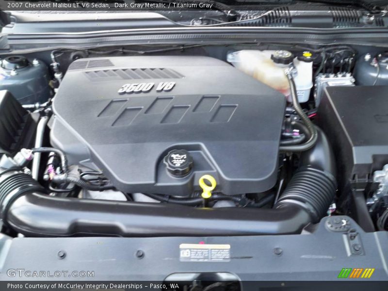 Dark Gray Metallic / Titanium Gray 2007 Chevrolet Malibu LT V6 Sedan