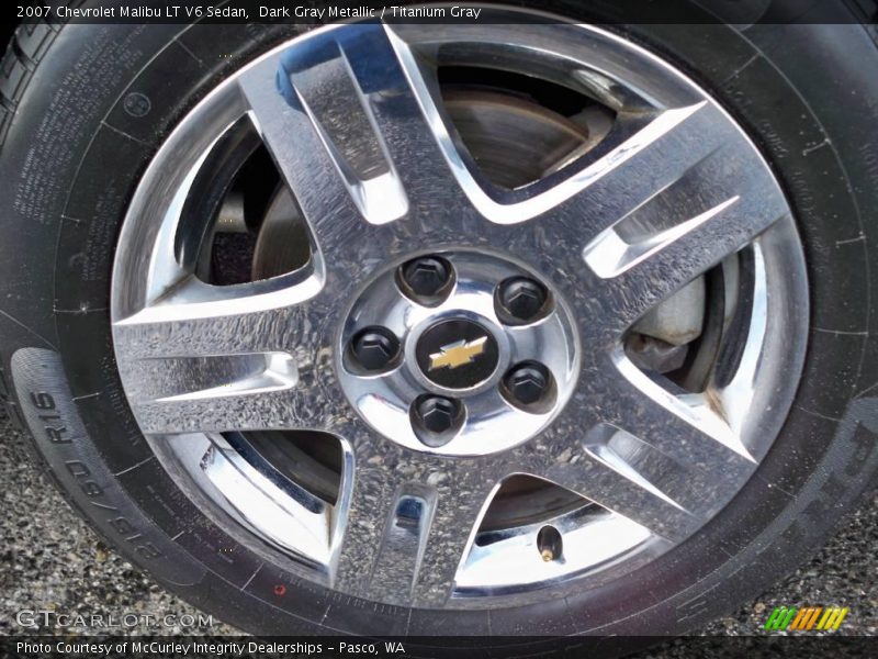 Dark Gray Metallic / Titanium Gray 2007 Chevrolet Malibu LT V6 Sedan