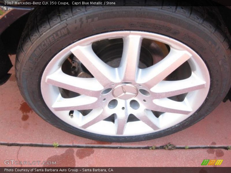 Capri Blue Metallic / Stone 2007 Mercedes-Benz CLK 350 Coupe