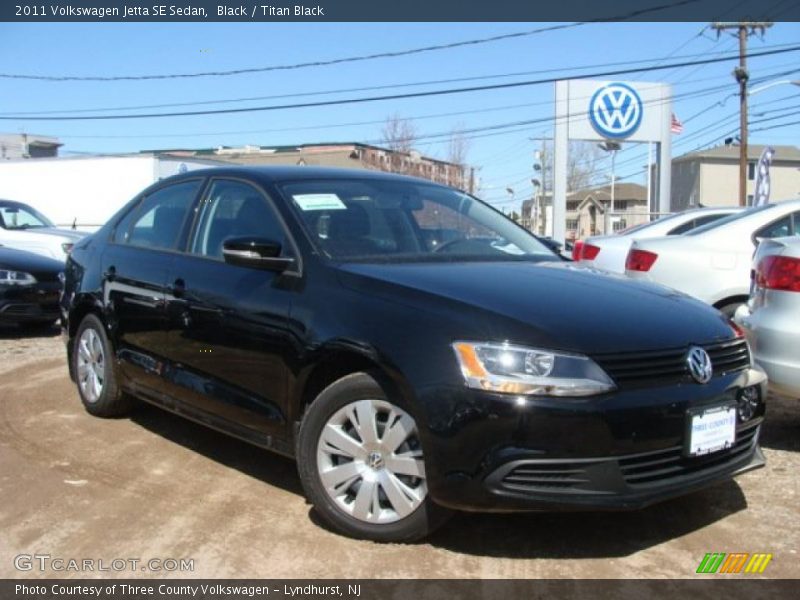 Black / Titan Black 2011 Volkswagen Jetta SE Sedan