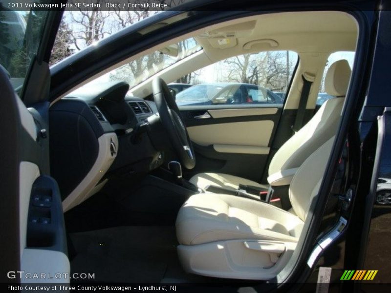 Black / Cornsilk Beige 2011 Volkswagen Jetta SE Sedan