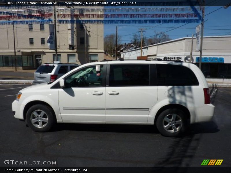 Stone White / Medium Slate Gray/Light Shale 2009 Dodge Grand Caravan SXT