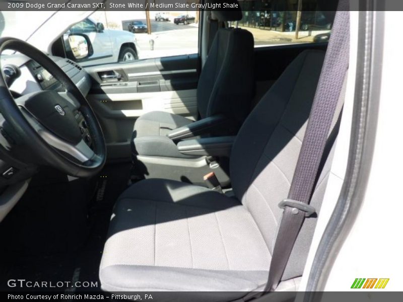 Stone White / Medium Slate Gray/Light Shale 2009 Dodge Grand Caravan SXT