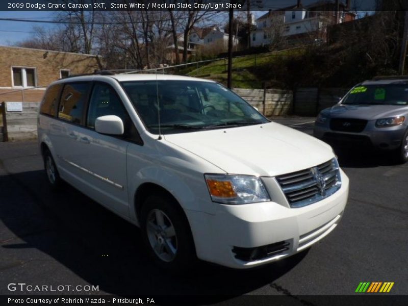 Stone White / Medium Slate Gray/Light Shale 2009 Dodge Grand Caravan SXT