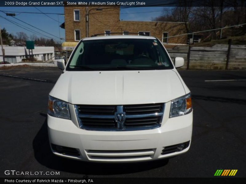 Stone White / Medium Slate Gray/Light Shale 2009 Dodge Grand Caravan SXT