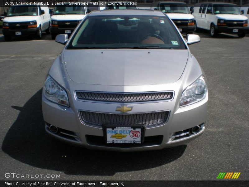 Silverstone Metallic / Ebony/Brick Red 2008 Chevrolet Malibu LTZ Sedan