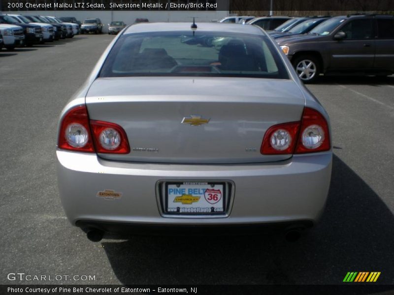 Silverstone Metallic / Ebony/Brick Red 2008 Chevrolet Malibu LTZ Sedan